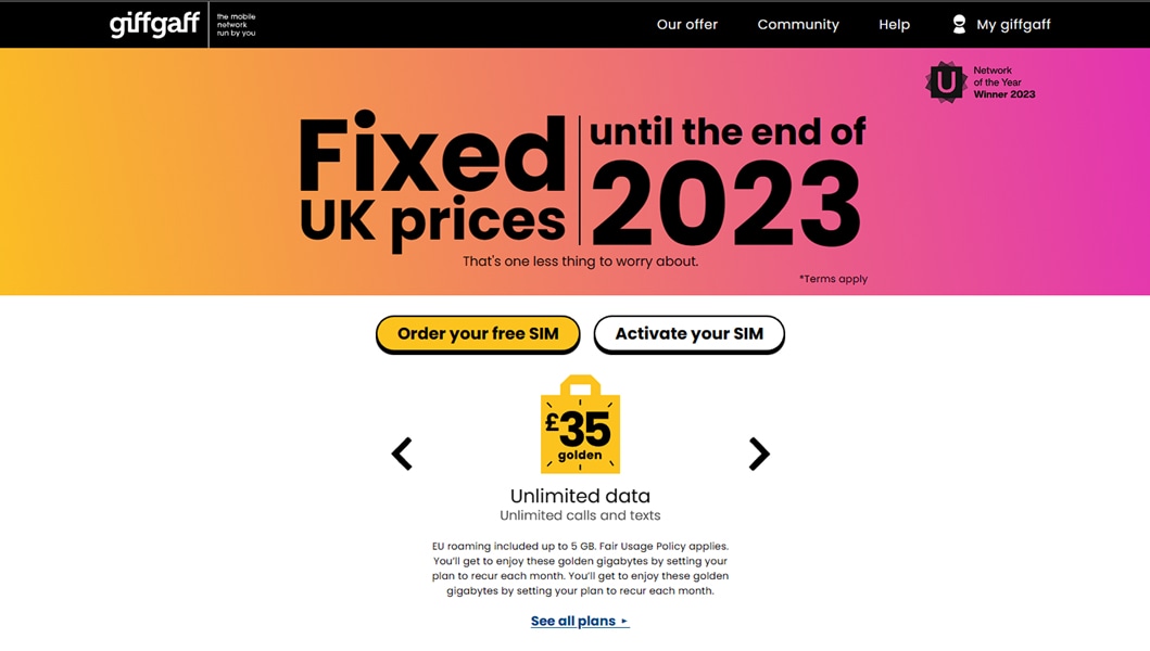 英国手机卡-giffgaff